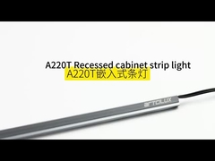 Recessed cabinet strip light