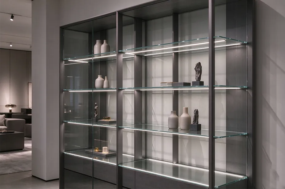 Single-Sided vs. Three-Sided Glass Shelf Lighting: How to Choose the Right Design