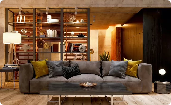 Home Living Room Cabinet Lighting